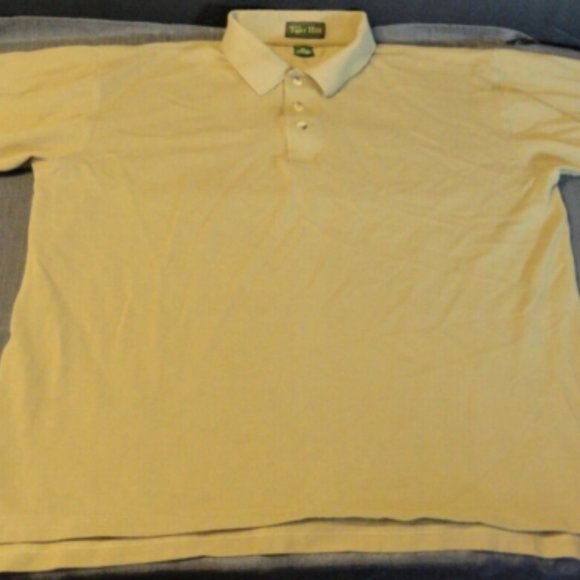 TIGER HILLSHORT SLEEVE TAN DESERT SAND BUTTON UP COLLAR POLO SHIRT LARGE SV 1891 - Picture 1 of 10